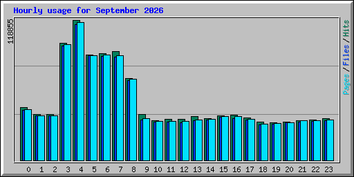 Hourly usage for September 2026